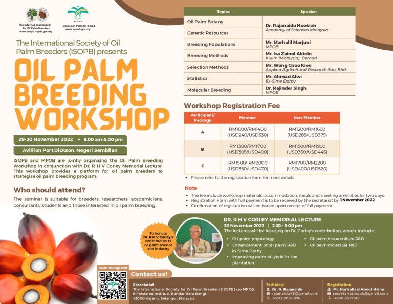 The International Society For Oil Palm Breeders – Oil Palm Breeding ...